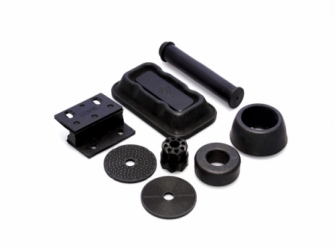 Componentes de hule, conexiones, botas, grommets, topes, sellos, tubería, aisladores, bujes de suspensión.